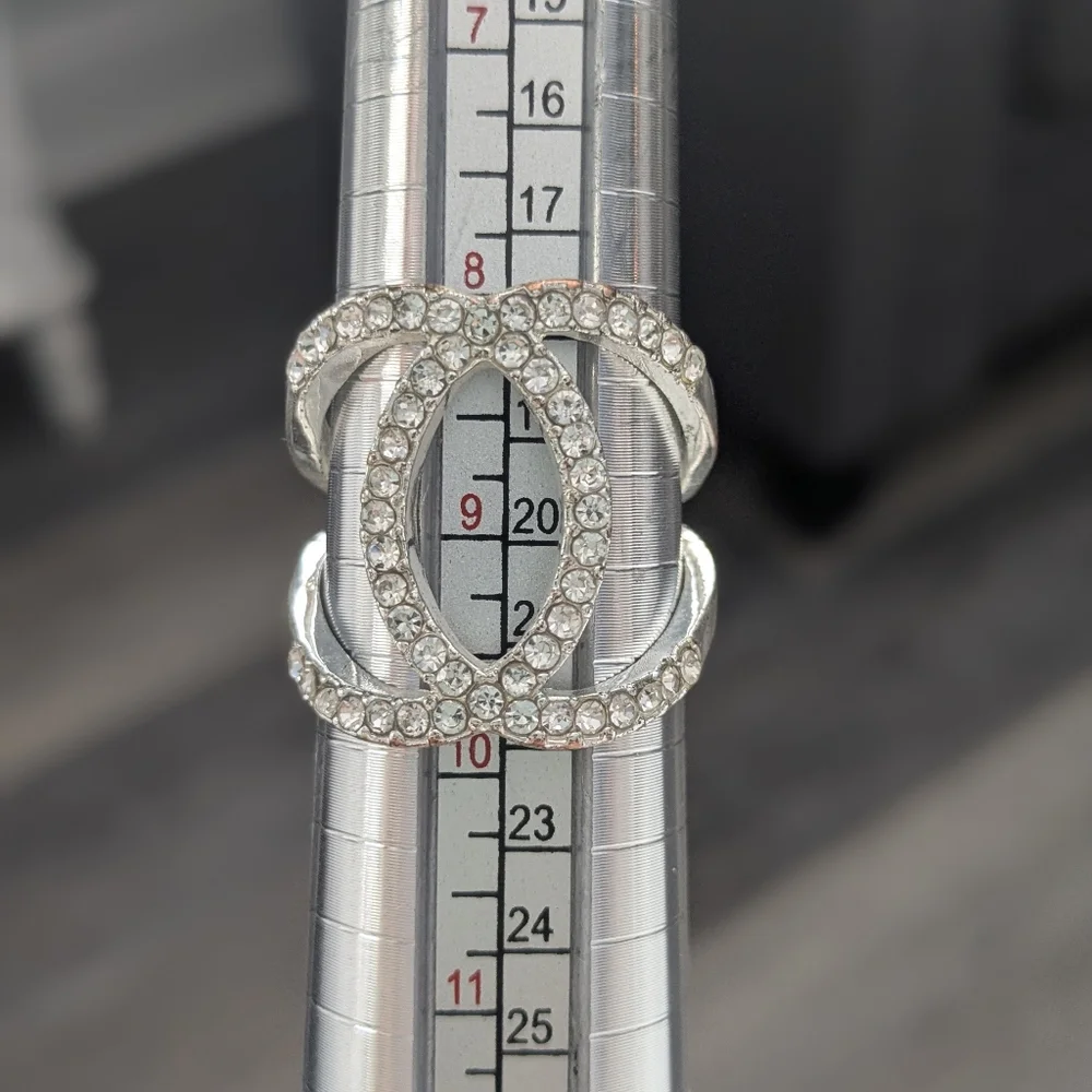 Silver Tone Statement Ring Bundle | CZ & Rhinestone Fashion Rings | Sizes 9–10.5